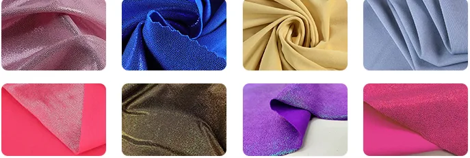 Fabric swatches in different colors and finishes
